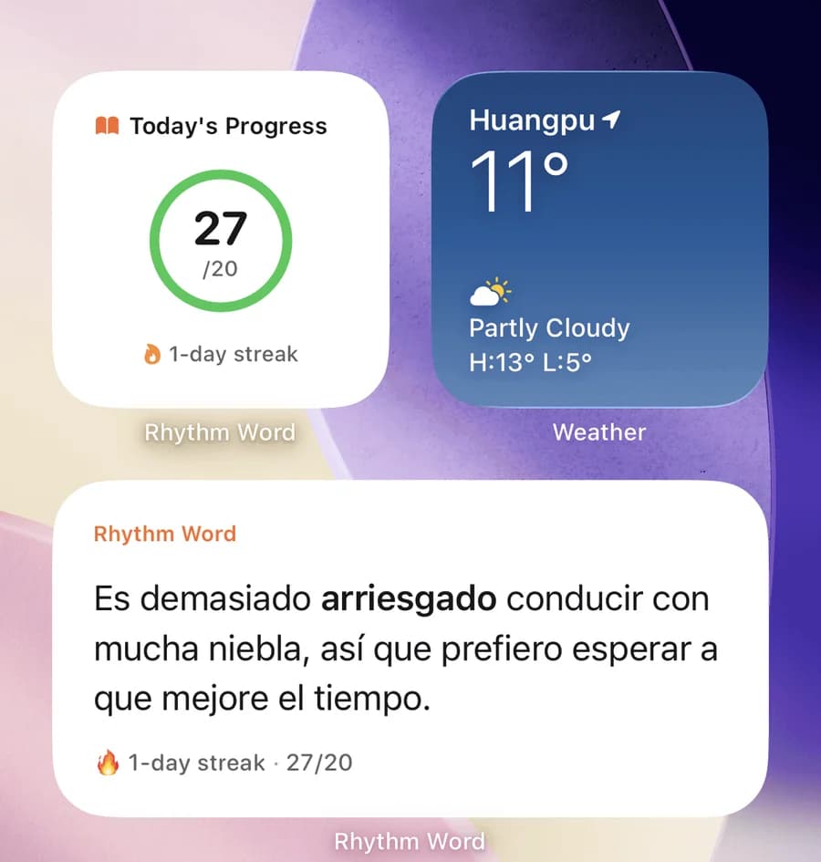 Home Screen Widget